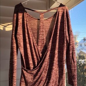 Athleta criss cross t-back sweatshirt